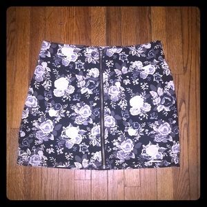 Cute denim floral mini skirt H&M